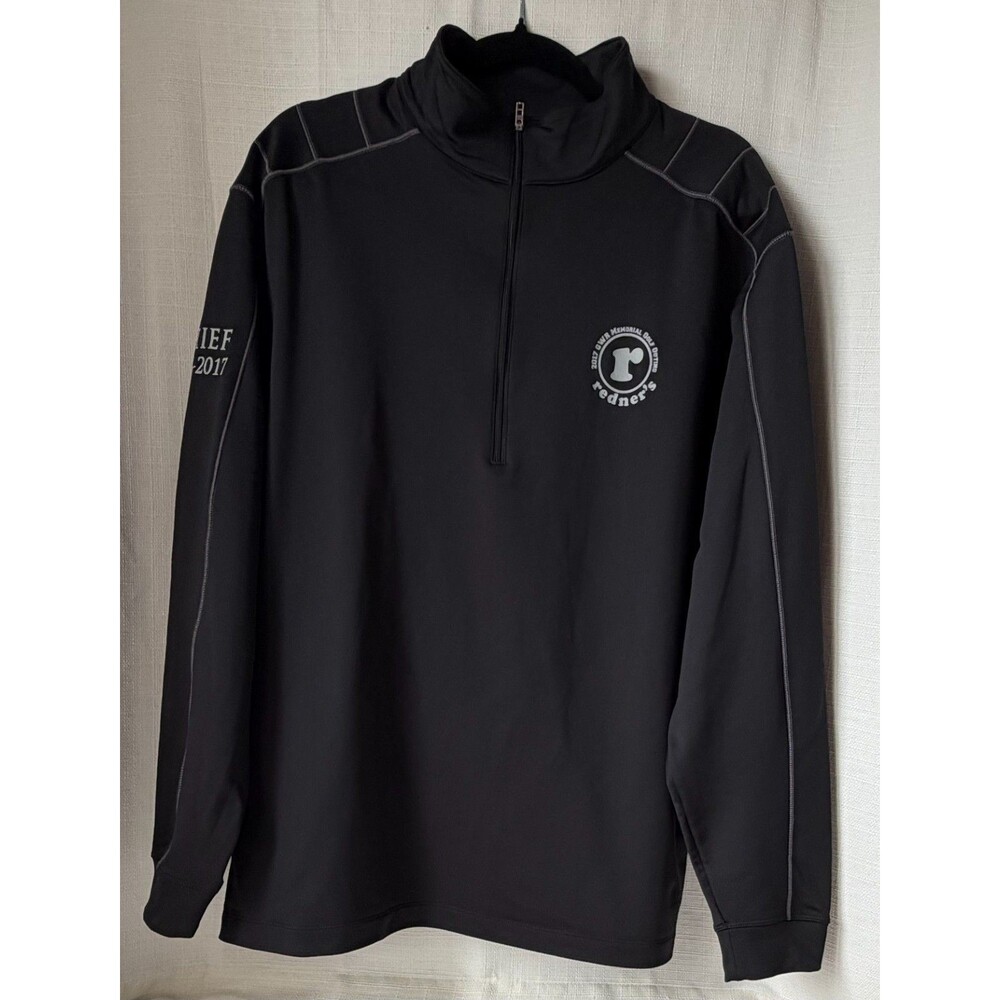Nike Golf Dri-FIT Mens XL Black 1/4 Zip Pullover 2017 Memorial NWT